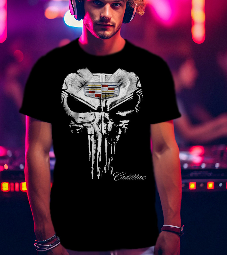 Cadillac Punisher Logo Design Cad07 T-Shirt