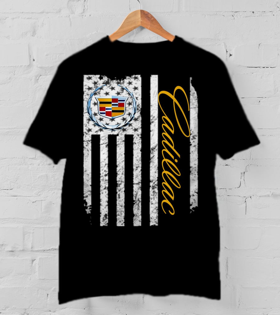 Cadillac Logo American Flag T-Shirt