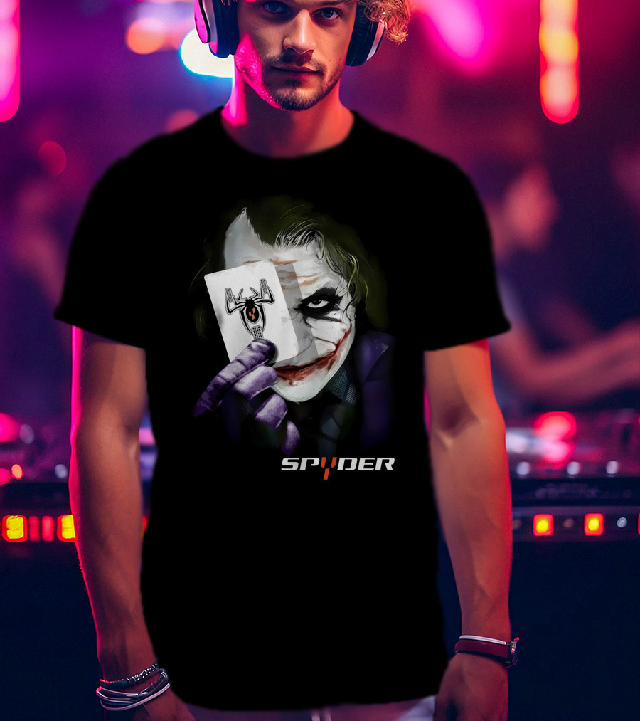 Spyder Joker Playing Card Dark Theme T-Shirt