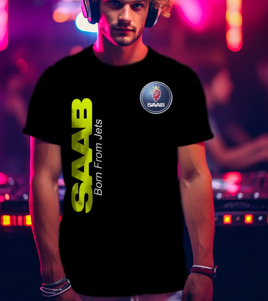 Saab Born From Jets Logo T-Shirt