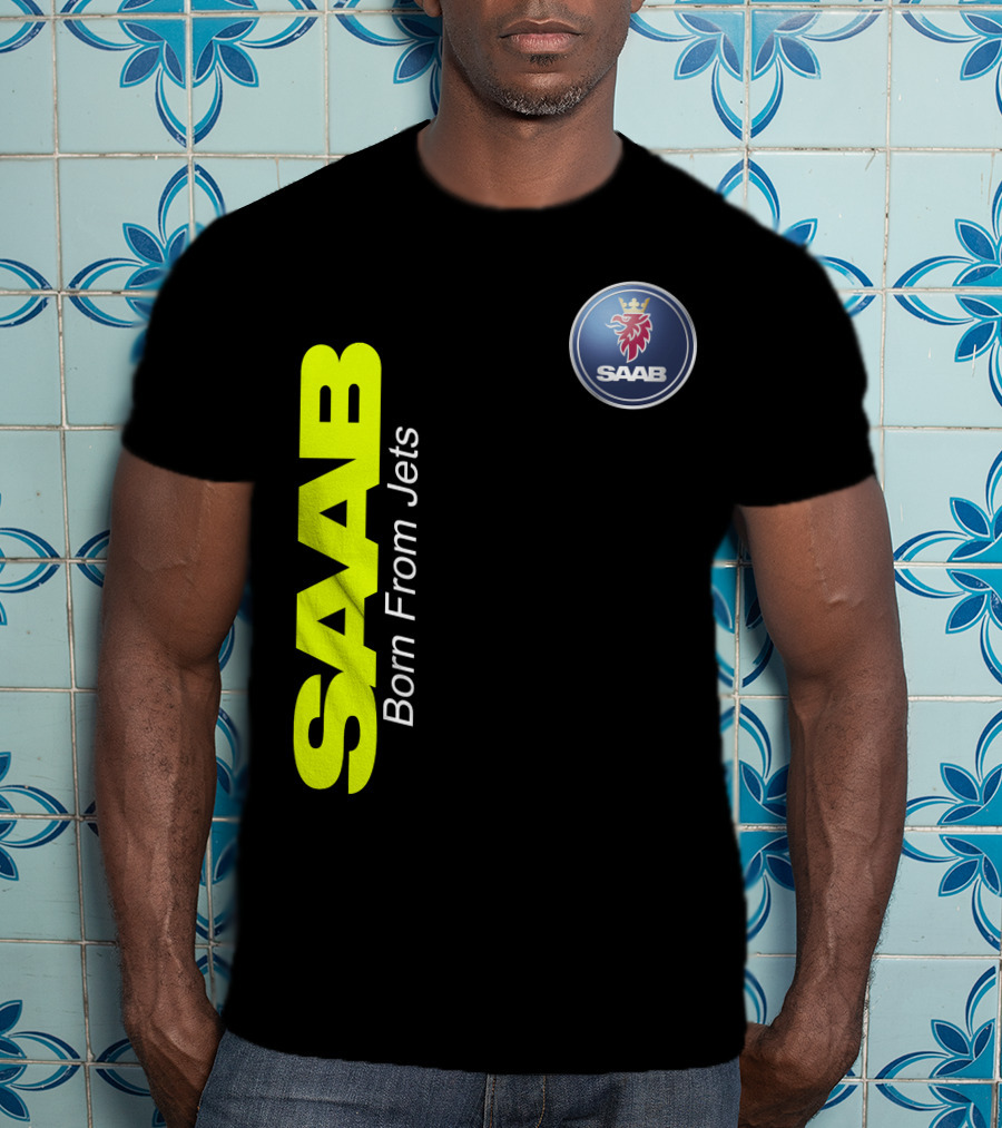 Saab Born From Jets Logo T-Shirt