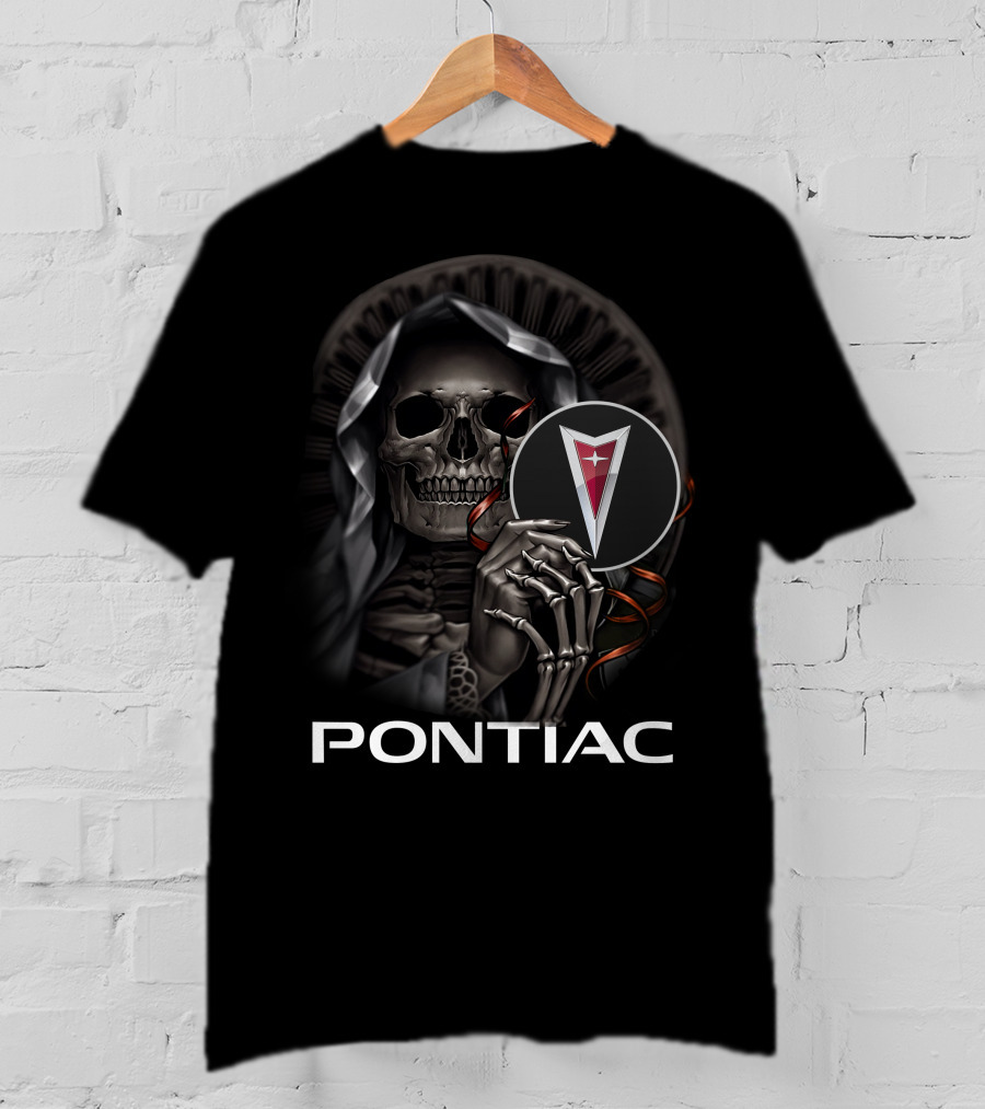 Pontiac Skull With Hooded Skeleton T-Shirt