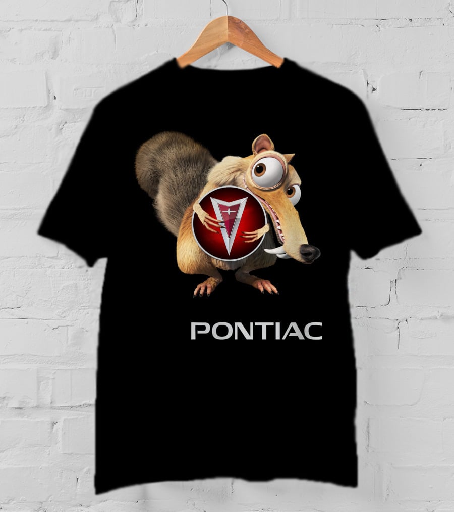 Pontiac 02 Scrat Ice Age Character Holding Pontiac T-Shirt