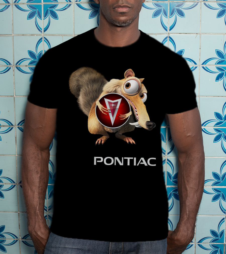 Pontiac 02 Scrat Ice Age Character Holding Pontiac T-Shirt
