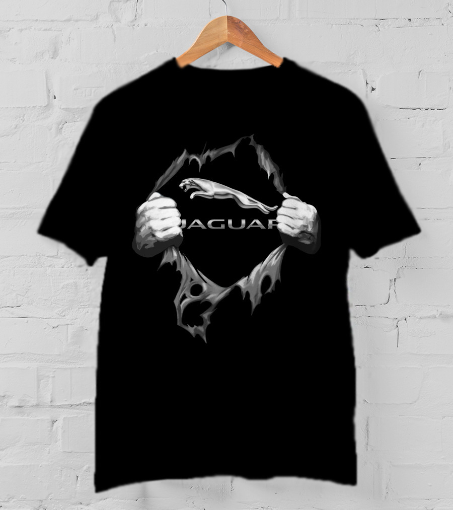 Jaguar Logo With Ripped Hands Effect T-Shirt