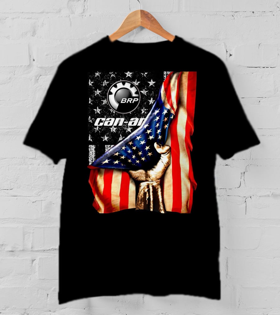 BRP Can-Am American Flag Stars And Stripes Fist T-Shirt