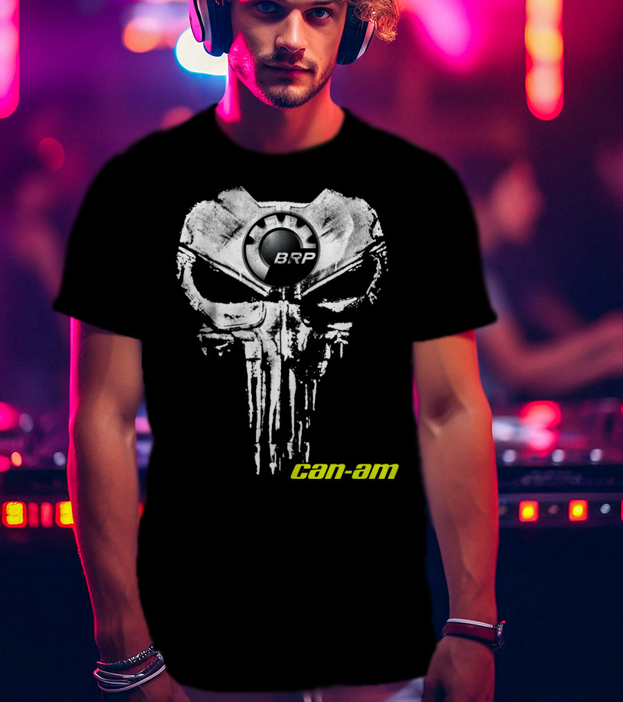 Brp Can-Am Skull Punisher Style T-Shirt