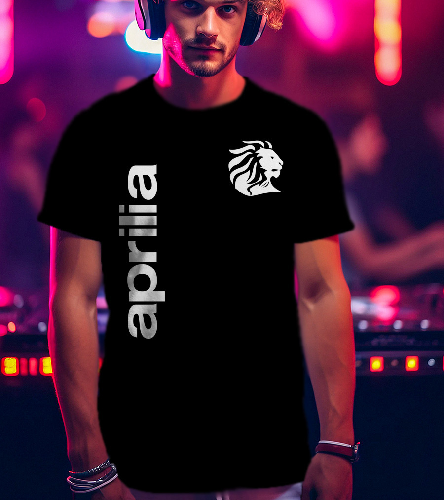 Aprilia 01 Lion Motif Vertical T-Shirt