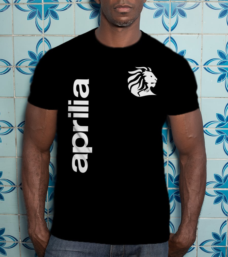 Aprilia 01 Lion Motif Vertical T-Shirt