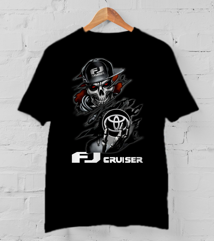 Fj Cruiser 05 Skull With Toyota T-Shirt