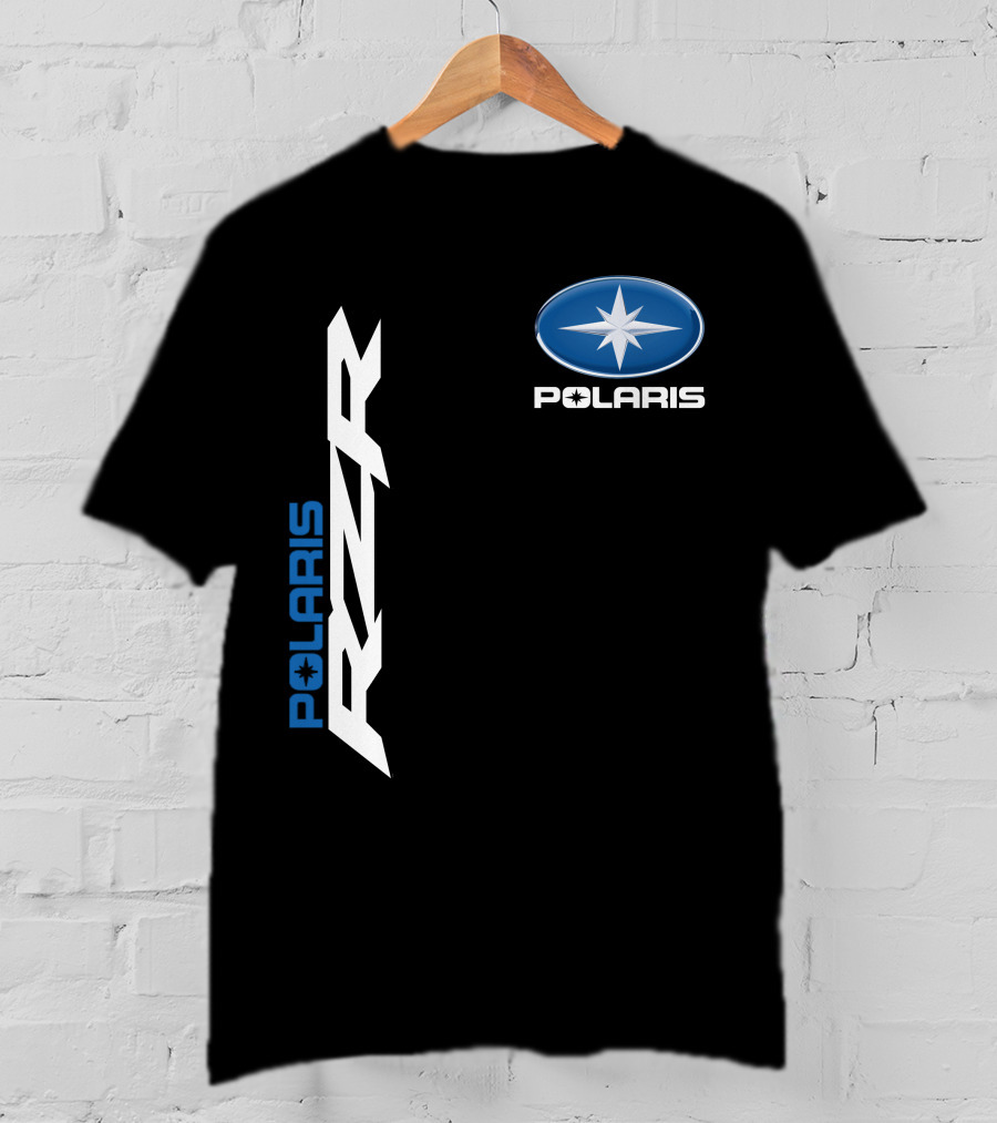 Polaris Rzr Logo Blue And White T-Shirt