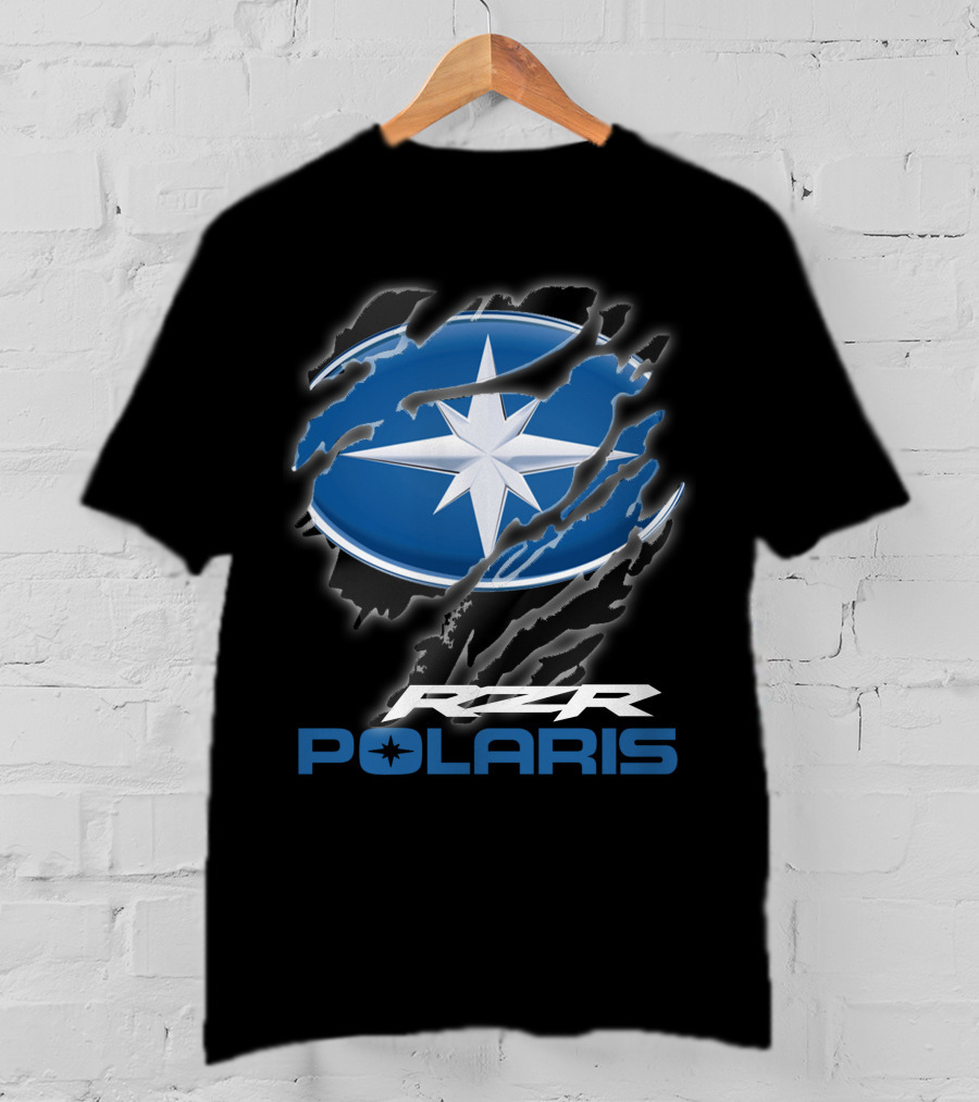 Rzr Polaris Star Logo 10 Blue Claw Marks T-Shirt