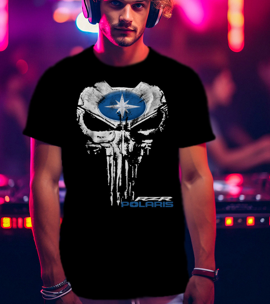 Rzr 06 Polaris Star Emblem Skull T-Shirt