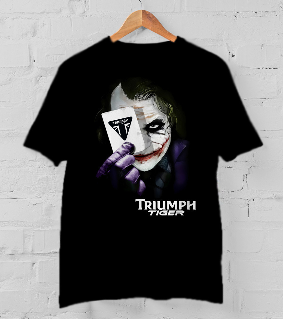 Triumph Tiger Joker Playing Card T-Shirt