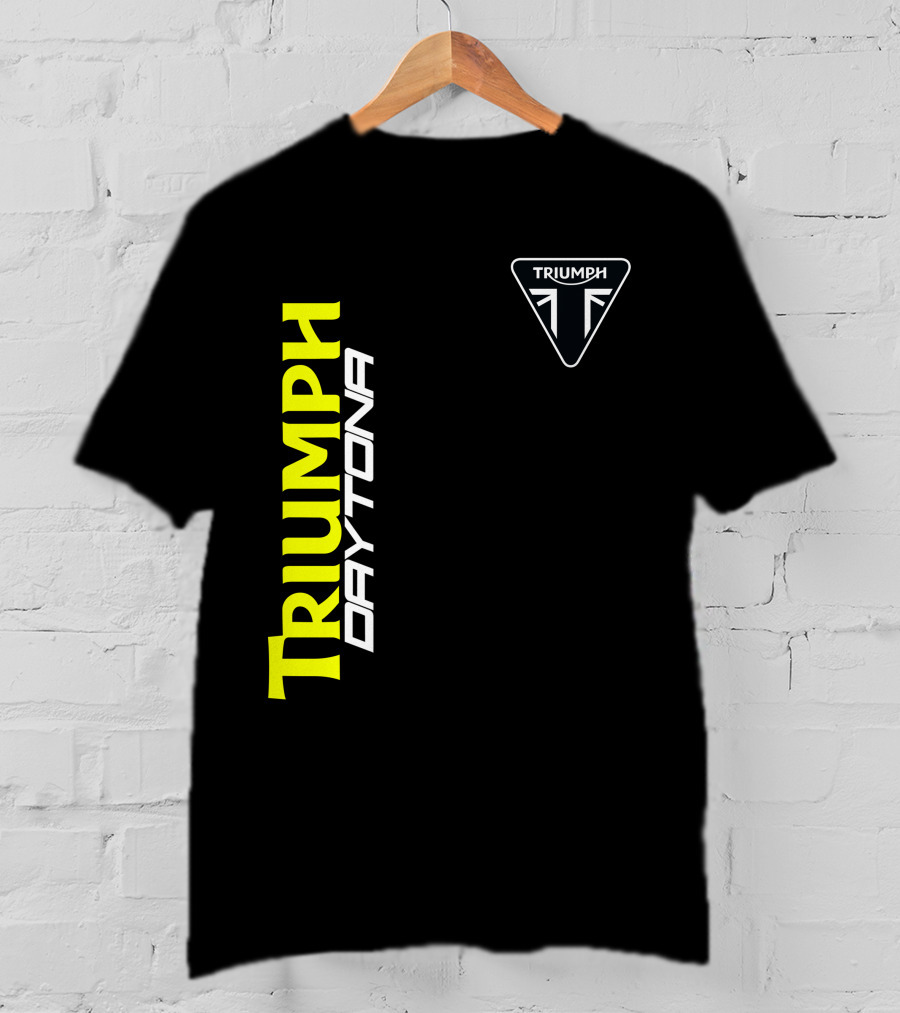 Triumph Daytona 01 Vertical Logo And Badge T-Shirt