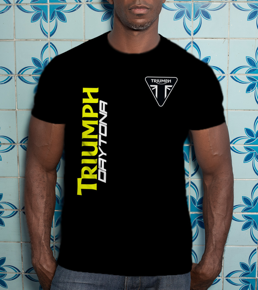Triumph Daytona 01 Vertical Logo And Badge T-Shirt