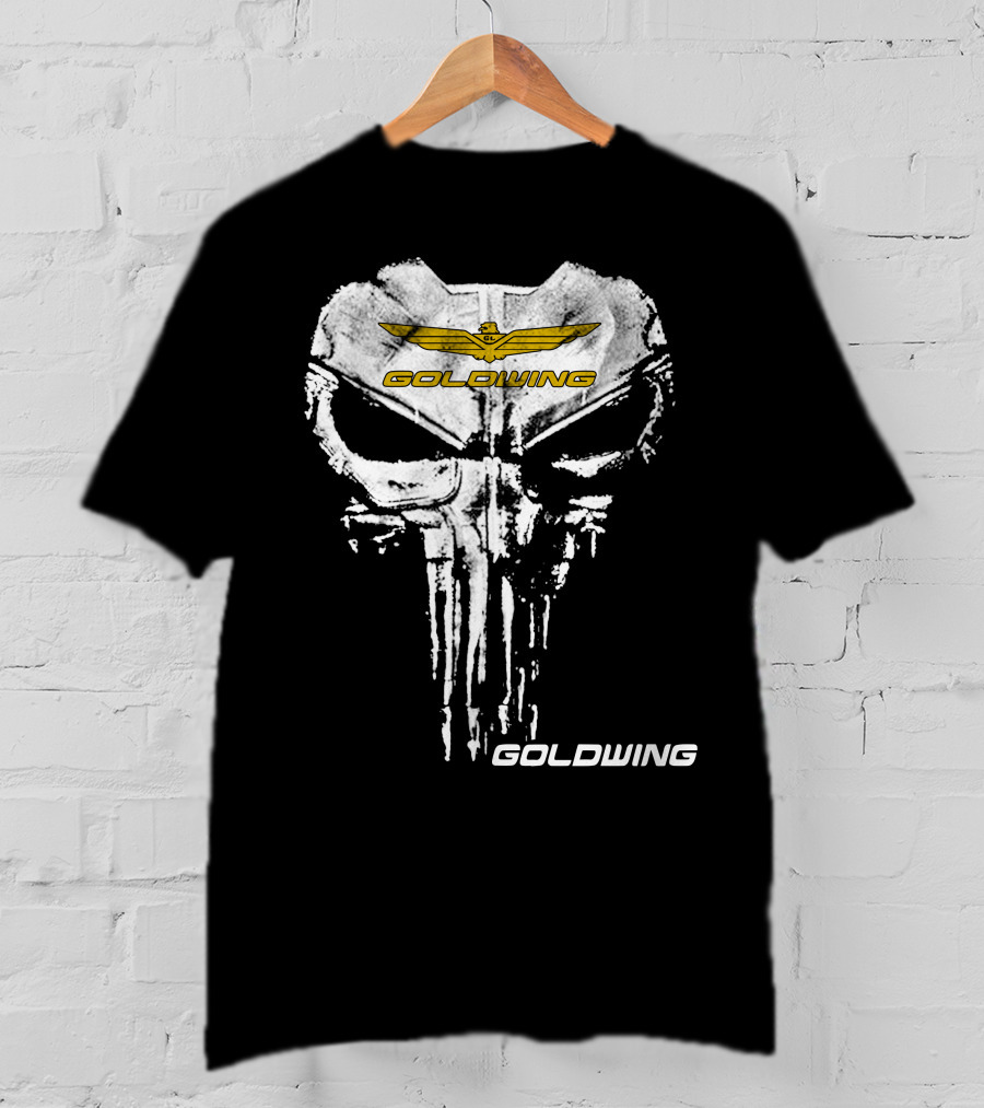 Goldwing Skull Emblem With Winged T-Shirt
