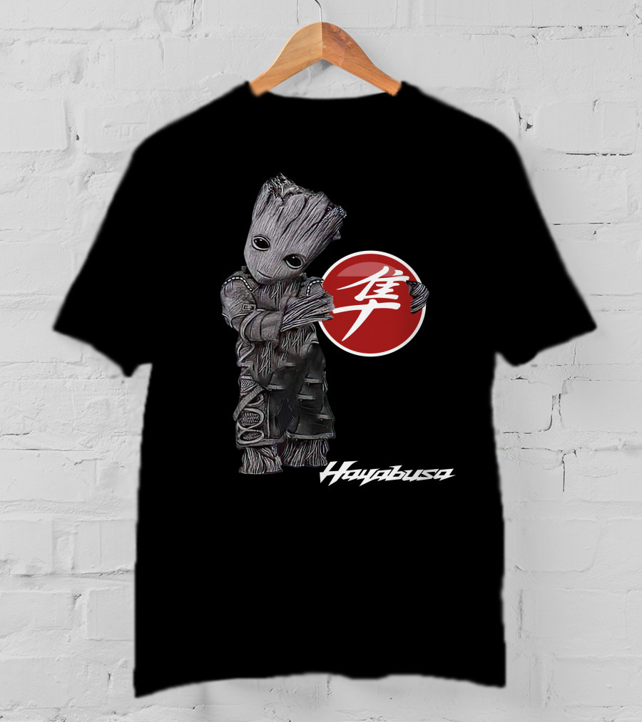 Hayabusa 03 Groot Holding Red Kanji Circle T-Shirt