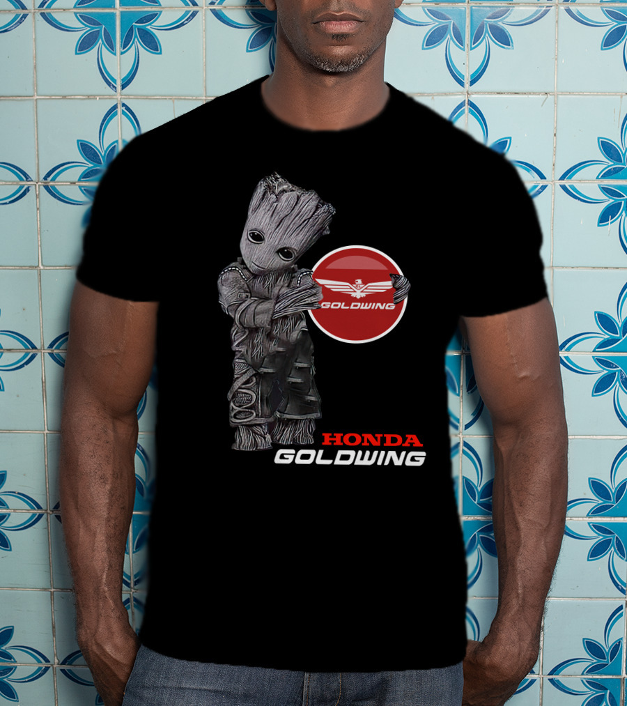 Honda Goldwing Groot Holding Red Winged T-Shirt