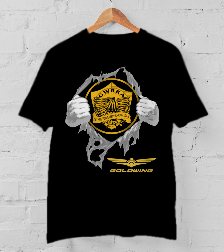 Gwrra Goldwing Friends Fun Safety Knowledge Est. 1977 Eagle T-Shirt