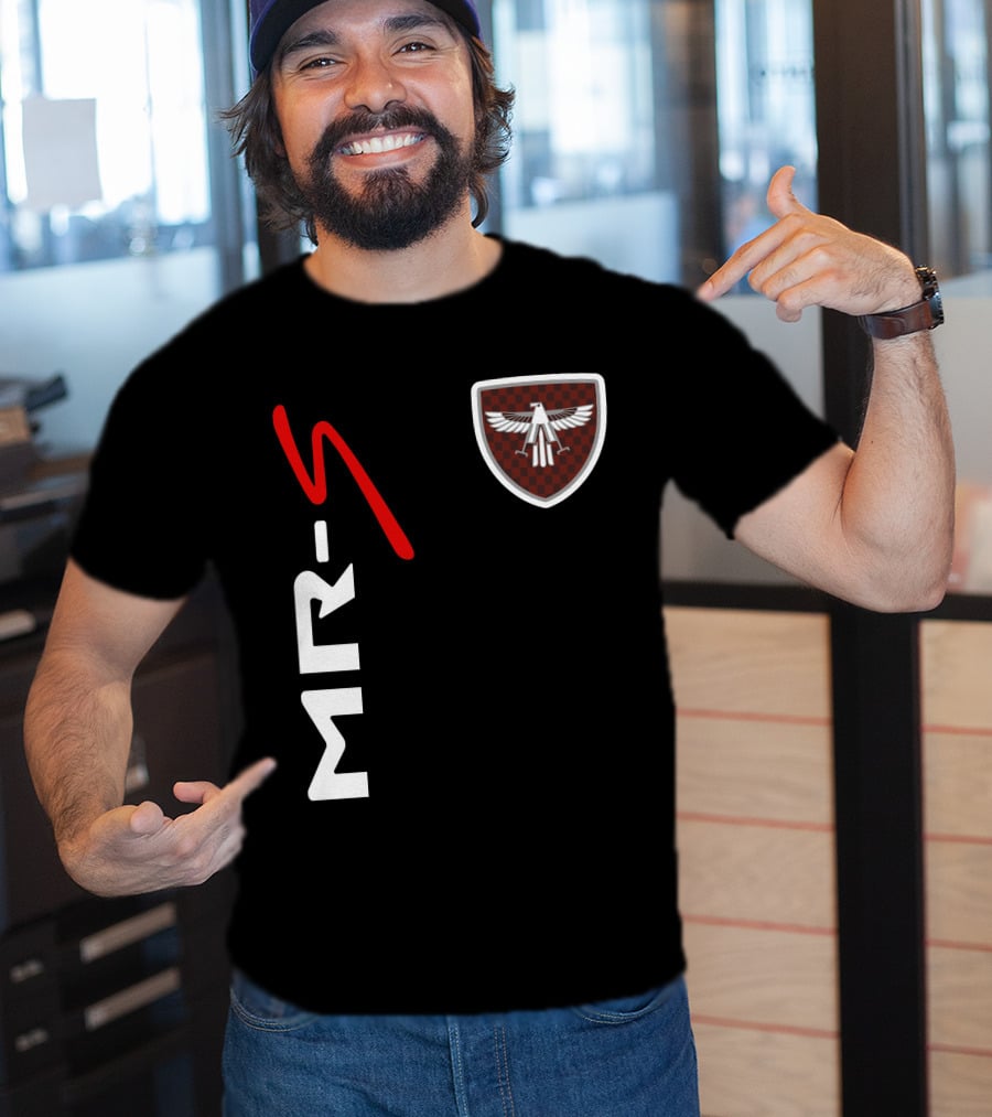Mr-S Toyota Racing Logo With Red Stylized Text And Eagle Badge T-Shirt