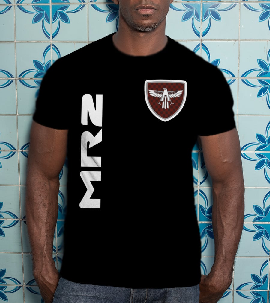 Mr2 03 Eagle Emblem Racing Checkerboard Crest T-Shirt