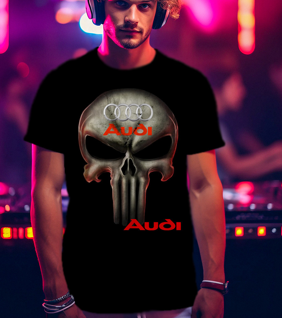 Audi Skull 08 Rings T-Shirt