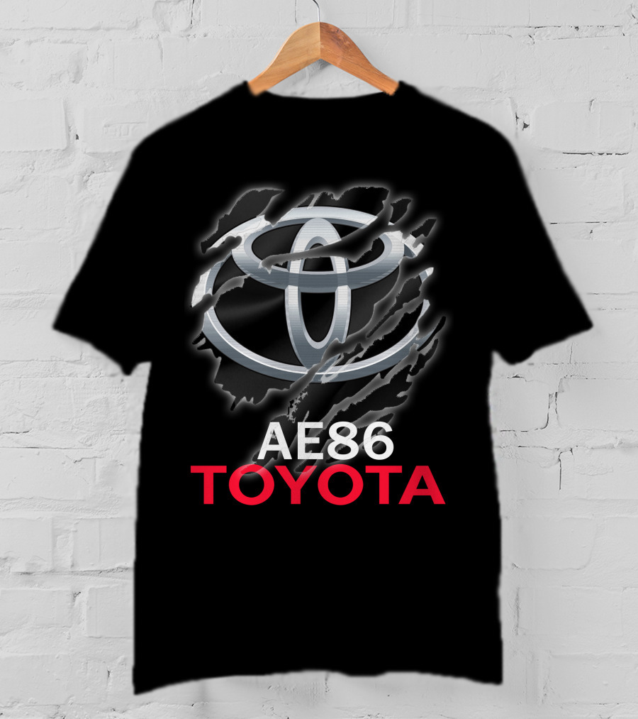 Ae86 Toyota Logo Ripped Effect T-Shirt