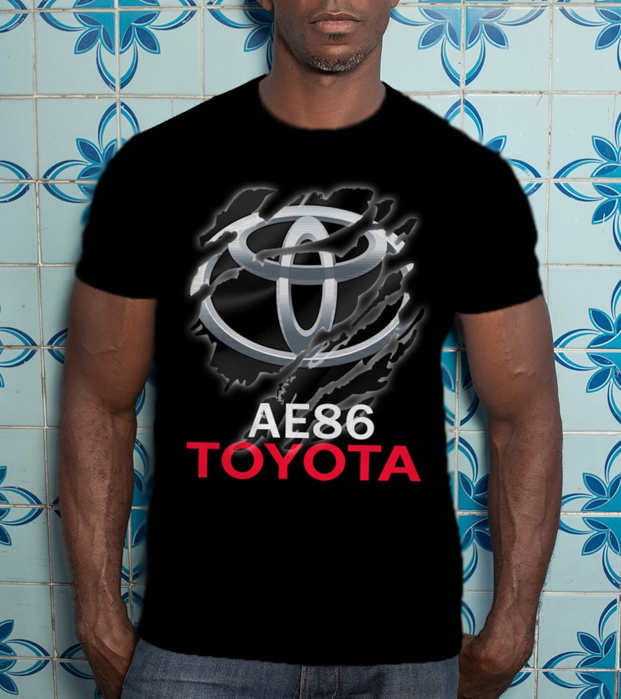 Ae86 Toyota Logo Ripped Effect T-Shirt