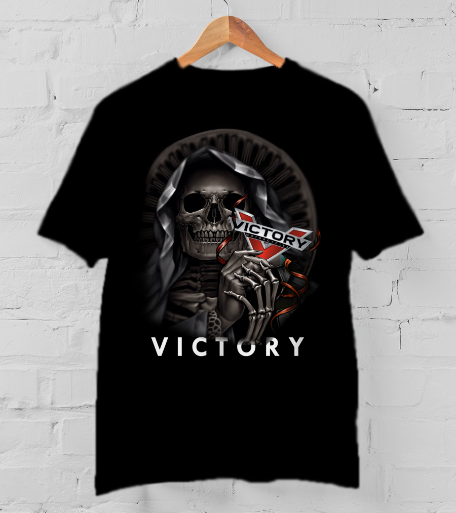 Victory Skeleton Holding V T-Shirt