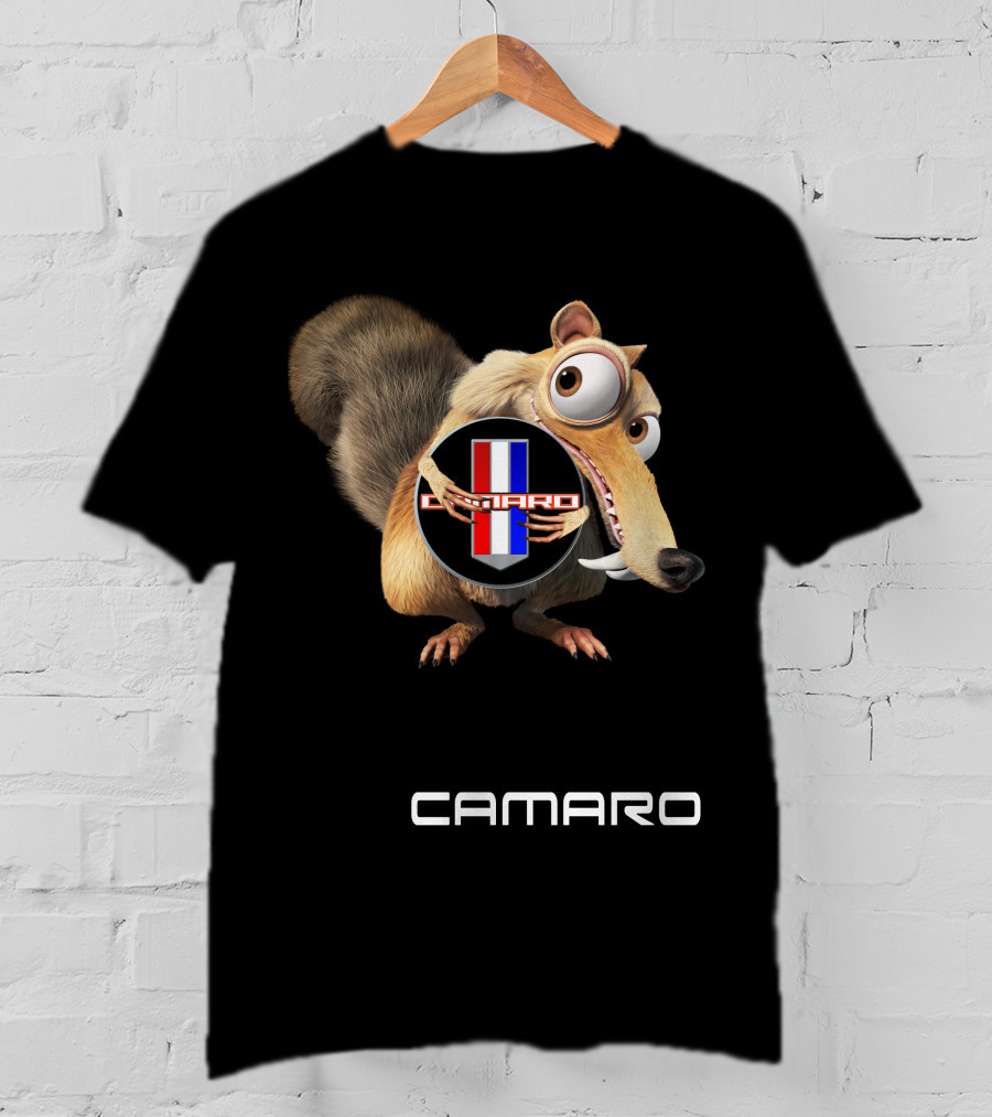 Camaro 08 Ice Age Scrat Character Motif T-Shirt