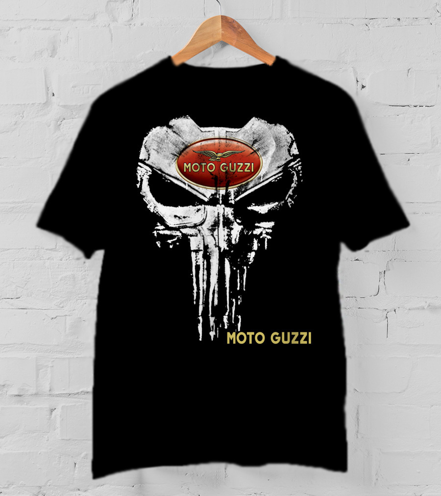 Moto Guzzi Logo With Skull T-Shirt