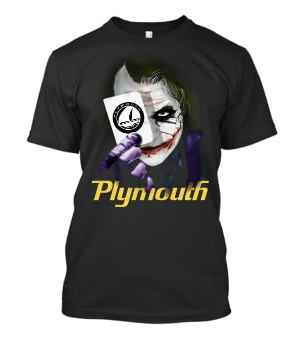 Plymouth Joker Card Holding Iconic Style T-Shirt