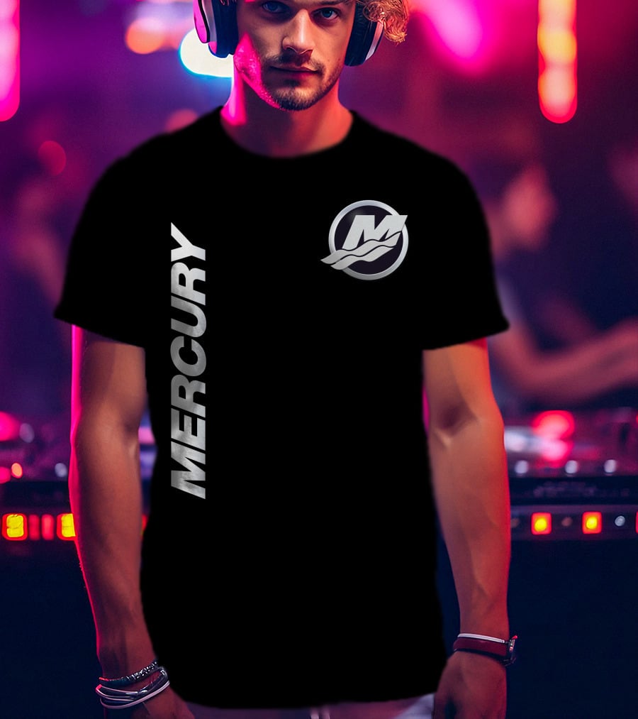 Mercury Marine 07 Logo With Stylized M And Waves T-Shirt