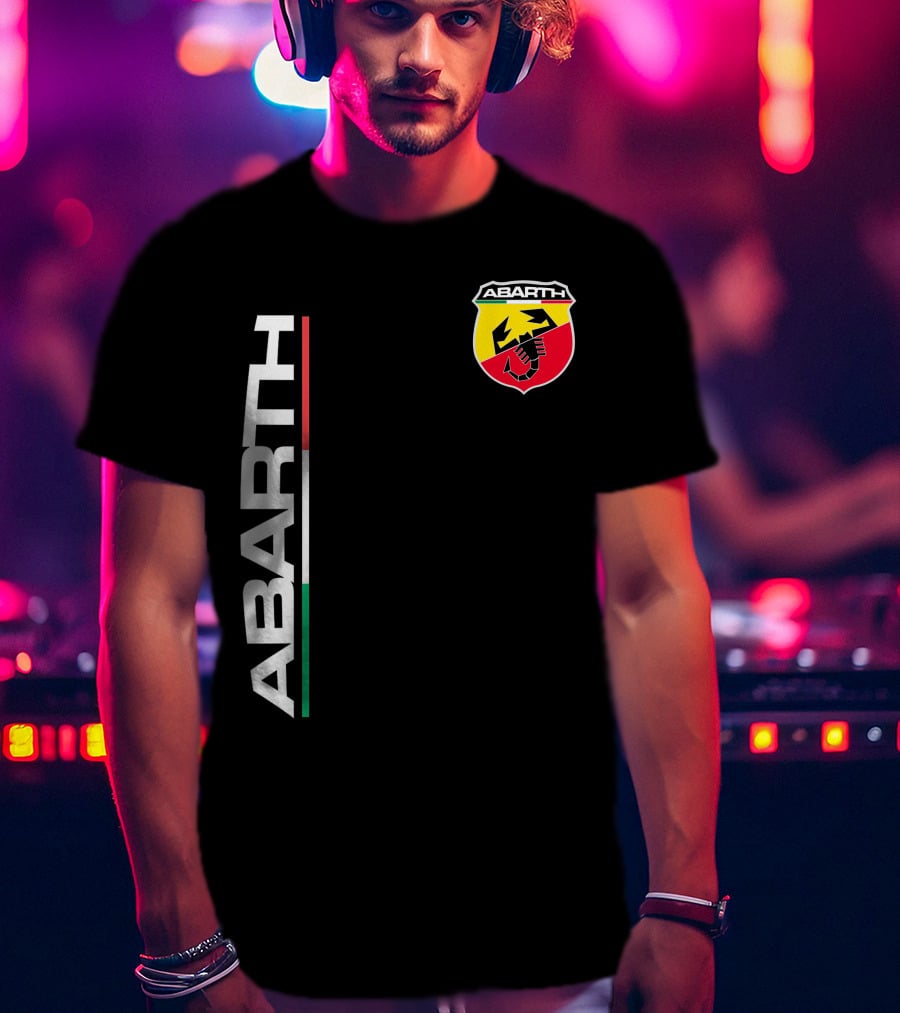 Abarth Logo With Italian Flag Colors And Scorpion T-Shirt
