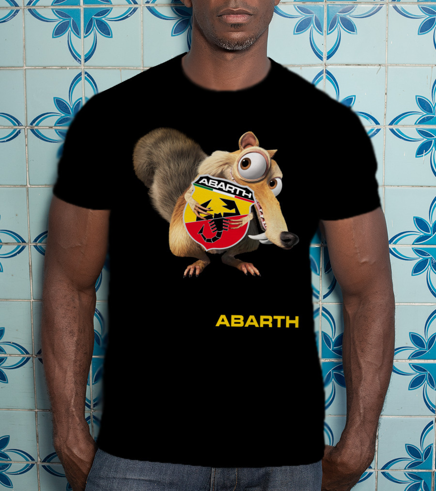 Abarth Ice Age Scrat Holding Scorpion T-Shirt
