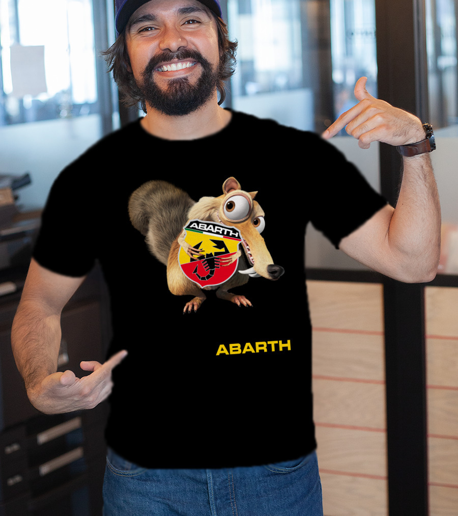 Abarth Ice Age Scrat Holding Scorpion T-Shirt