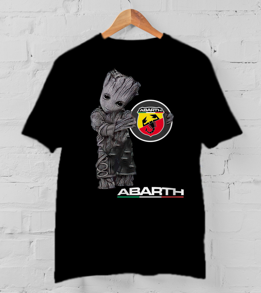 Abarth Groot With Scorpion Logo And Tri-Color T-Shirt
