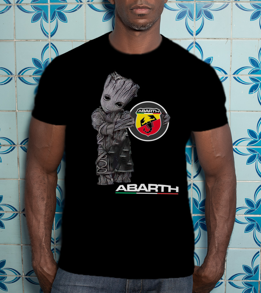 Abarth Groot With Scorpion Logo And Tri-Color T-Shirt