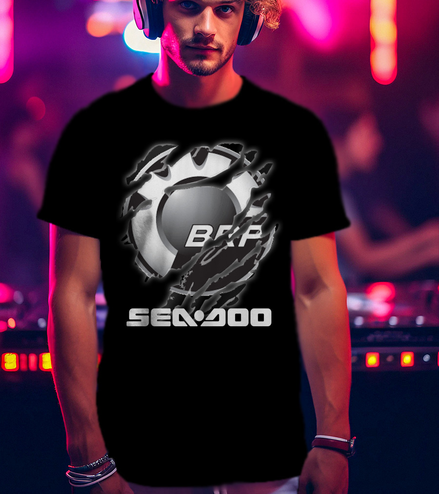 Brp Sea-Doo Logo Ripped Claw Marks T-Shirt