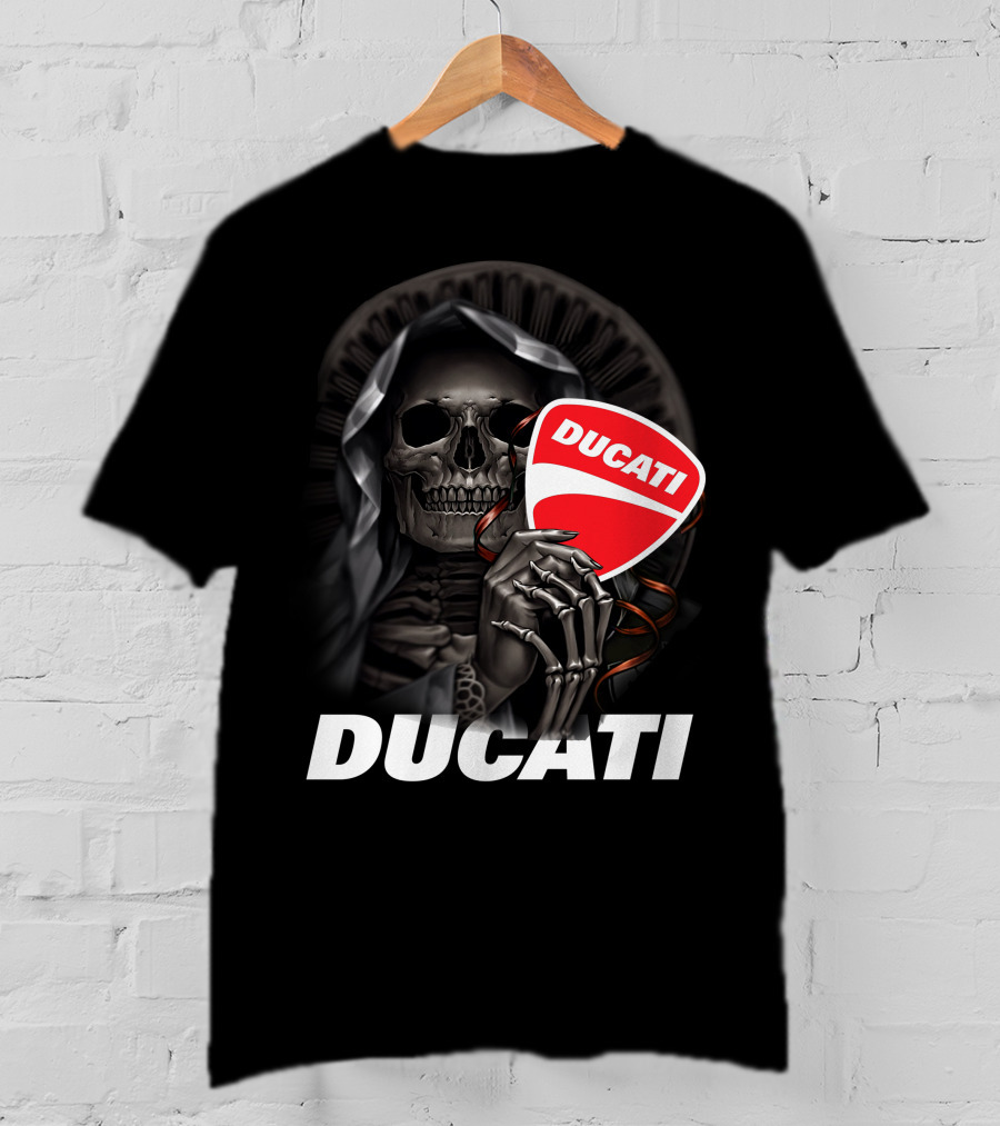 Ducati Skeleton Holding Logo T-Shirt
