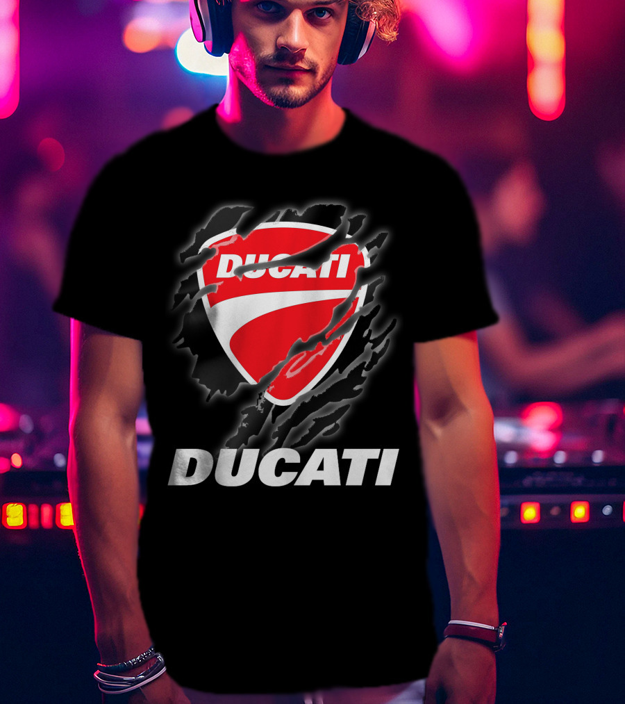 Ducati Logo Red Shield Moto Enthusiast T-Shirt