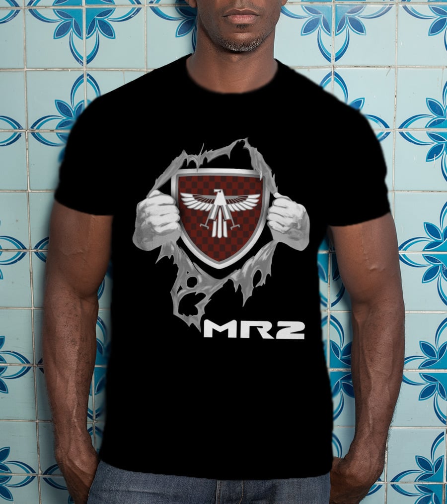 Mr2 Red Checkered Shield With Winged Eagle T-Shirt