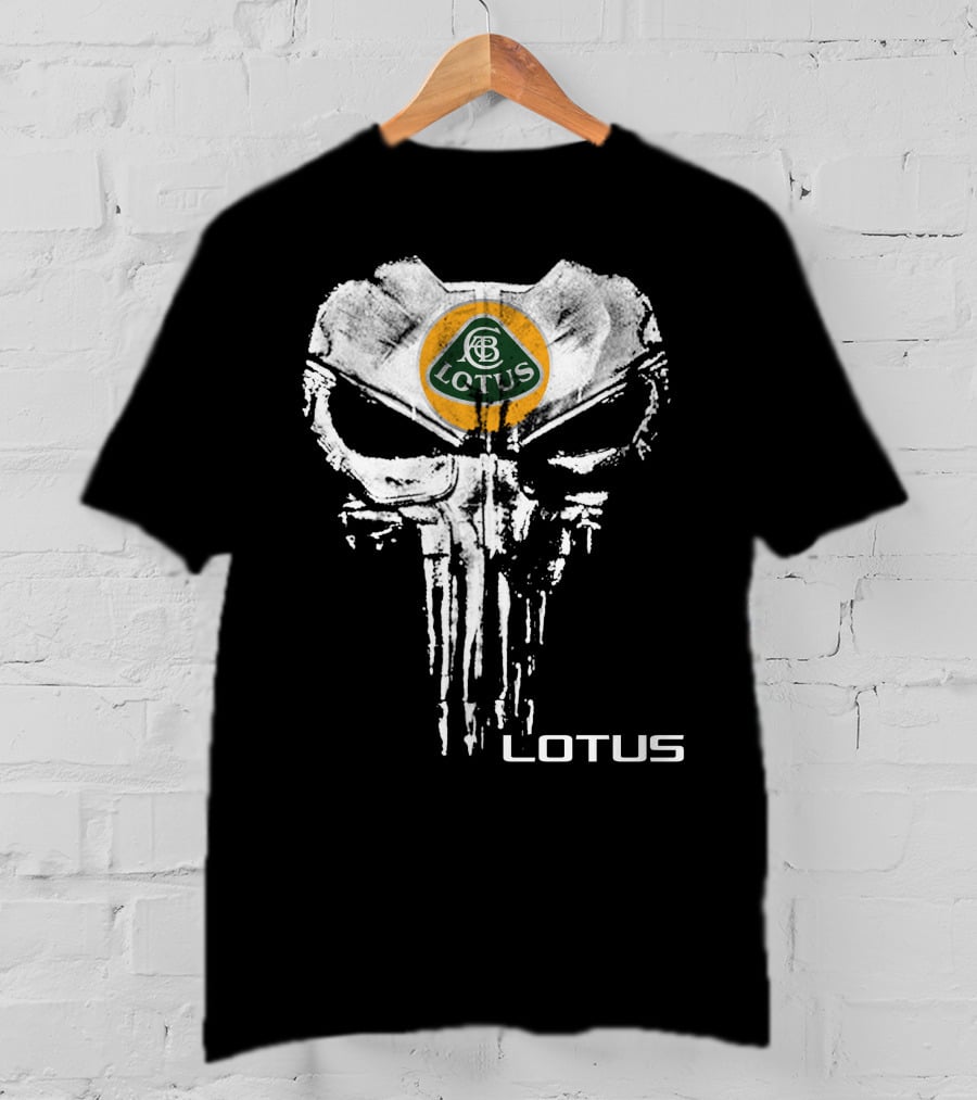 Lotus Punisher Logo With Classic Green And Yellow Badge T-Shirt