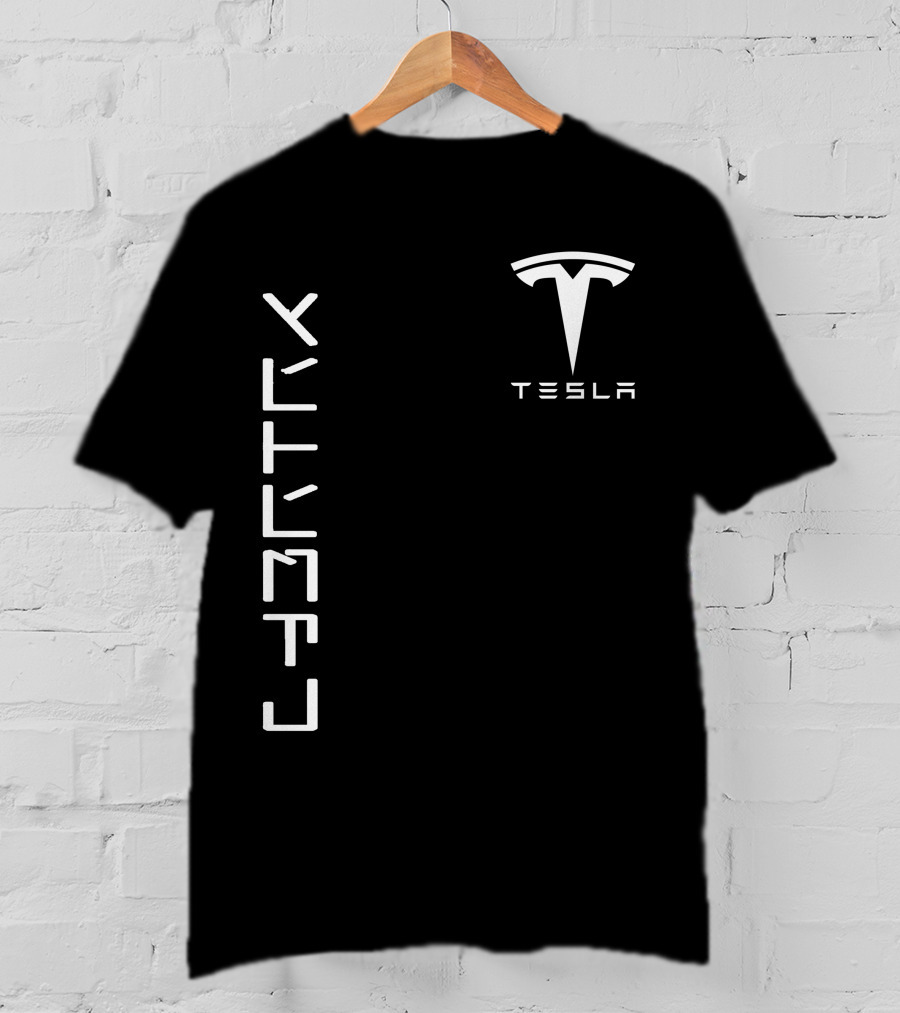 Tesla Cyb10 Futuristic Typography T-Shirt