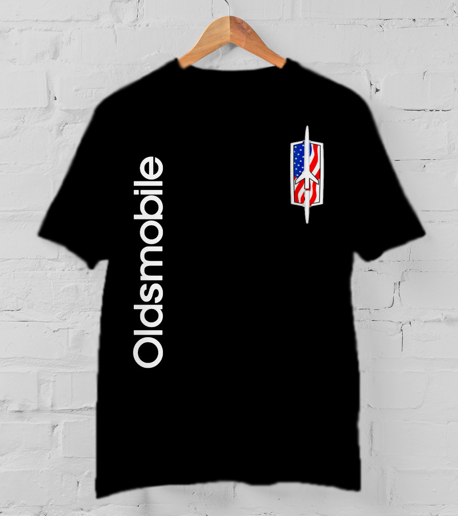 Oldsmobile Classic Logo With American Rocket Symbol T-Shirt