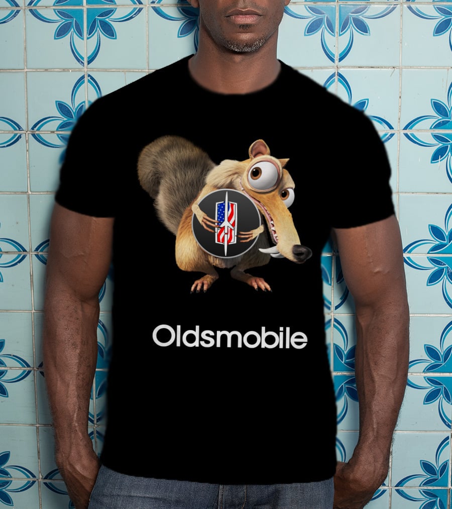 Oldsmobile Ice Age Scrat Rocket Badge T-Shirt