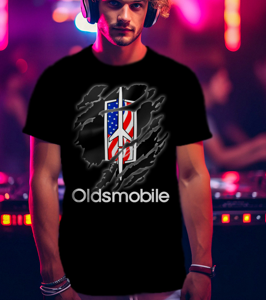 Oldsmobile American Flag Claw Mark T-Shirt