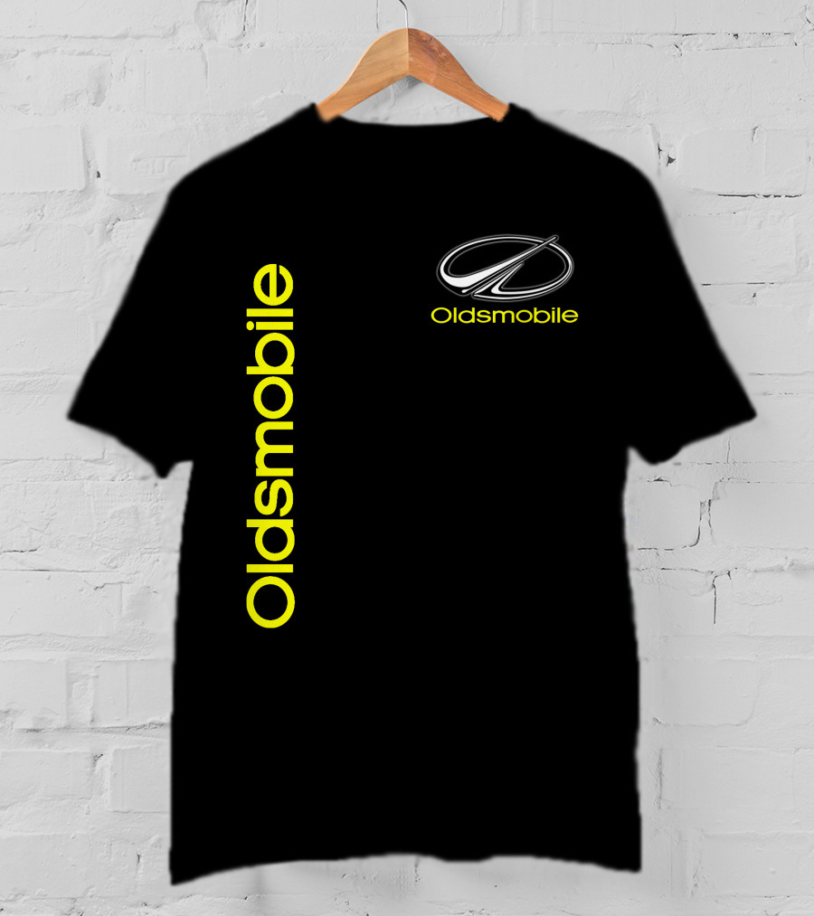 Oldsmobile Vertical Yellow Text And Classic T-Shirt
