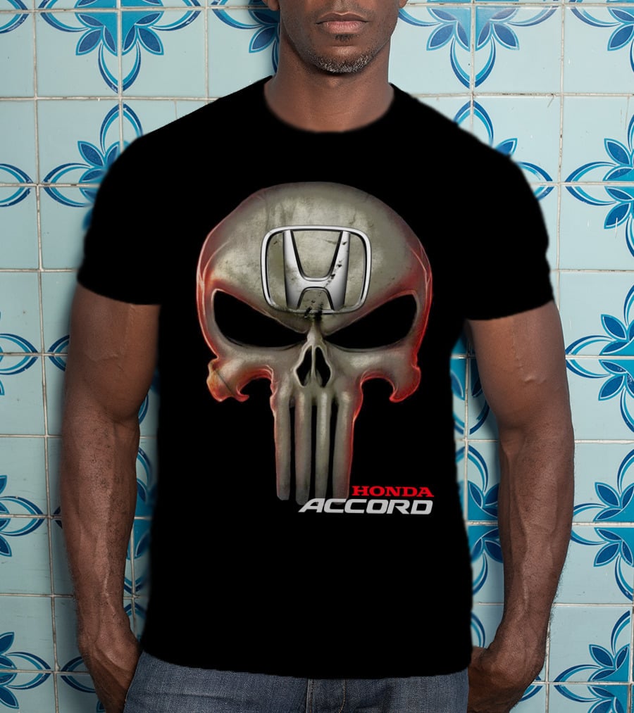 Honda Accord Punisher Skull T-Shirt